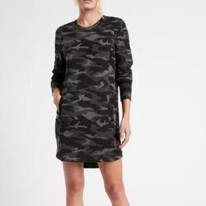 Athleta Casual Balance Camo Lux Black Dress Size Medium